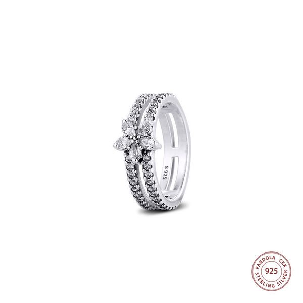 authentic 925 sterling silver sparkling snowflake double rings for women wedding engagement ring fine jewelry bague femme
authentic 925 sterling silver sparkling snowflake double rings for women wedding engagement ring fine jewelry bague femme