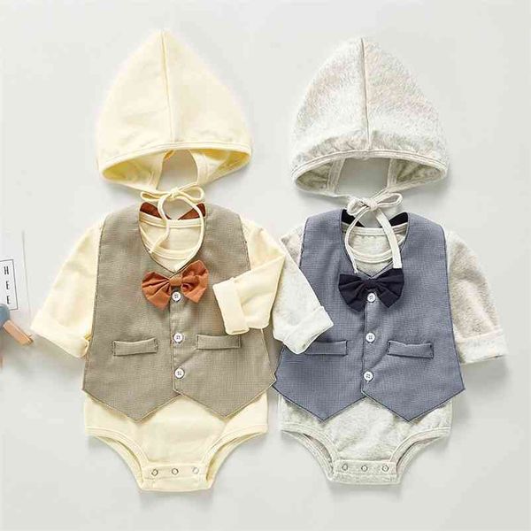 born boys bow tie jumpsuits clothes + hat 3pcs spring autumn baby rompers long sleeve children 0-3yrs 210521, Blue
born boys bow tie jumpsuits clothes + hat 3pcs spring autumn baby rompers long sleeve children 0-3yrs 210521, Blue