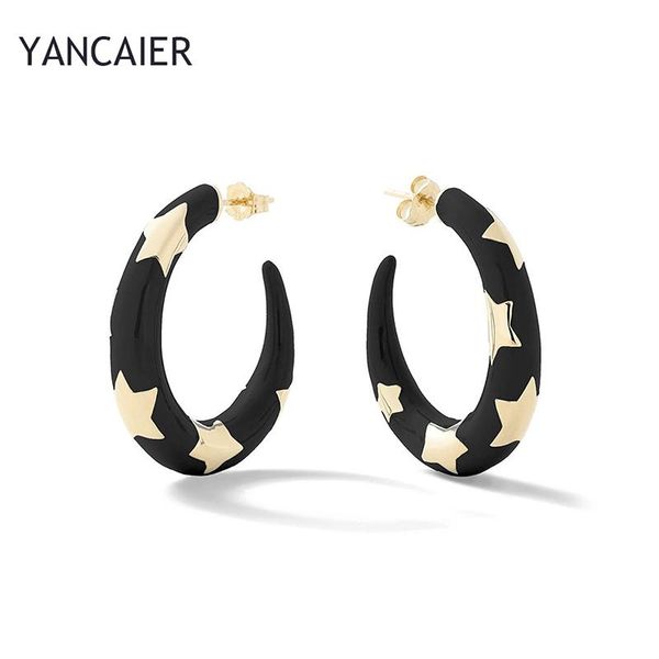 hoop & huggie vintage black enamel flower earrings for women retro metal geometric c shape small statement party jewelry gift, Golden;silver
hoop & huggie vintage black enamel flower earrings for women retro metal geometric c shape small statement party jewelry gift, Golden;silver