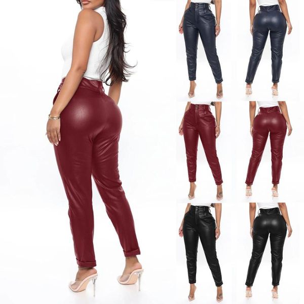 women's pants & capris women faux leather pant high waist tights casual legging female 2021 autumn winter solid button for, Black;white
women's pants & capris women faux leather pant high waist tights casual legging female 2021 autumn winter solid button for, Black;white