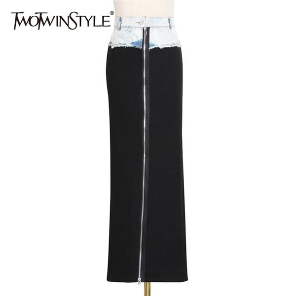 patchwork denim front split skirt for women high waist streetwear skirts female fashion clothing autumn 210521, Black
patchwork denim front split skirt for women high waist streetwear skirts female fashion clothing autumn 210521, Black