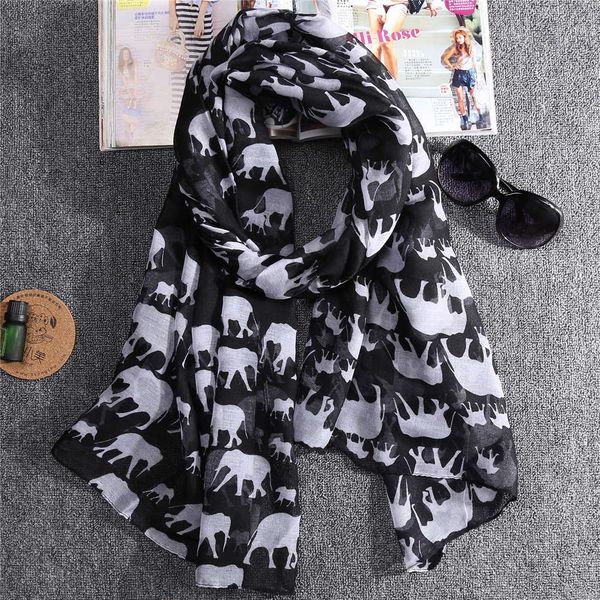 wrap fashion size balinese yarn women's scarf animal elephant versatile print scarf, Blue;gray
wrap fashion size balinese yarn women's scarf animal elephant versatile print scarf, Blue;gray