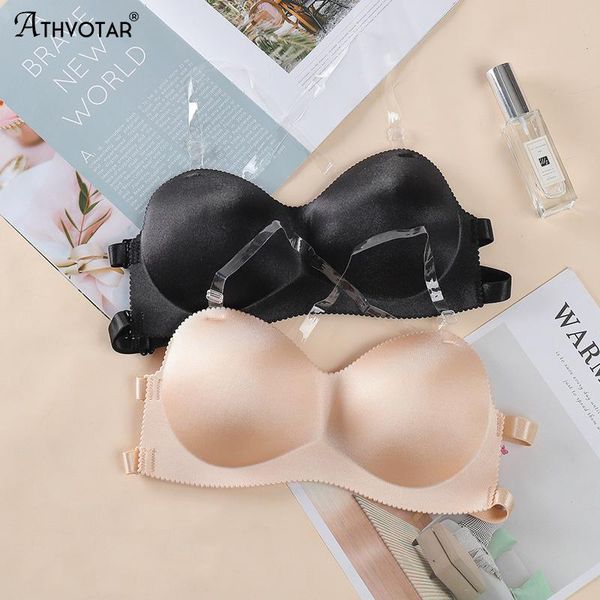 bras athvotar strapless invisible bra bralette push up wire brassiere lingerie women's underwear, Red;black
bras athvotar strapless invisible bra bralette push up wire brassiere lingerie women's underwear, Red;black