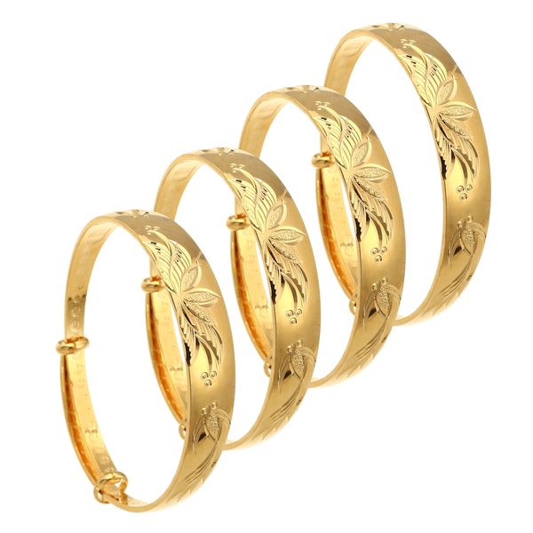 4pcs ethiopia africa dubai gold cuff bracelet for women 24k flower jewelry simple style bangles, White
4pcs ethiopia africa dubai gold cuff bracelet for women 24k flower jewelry simple style bangles, White