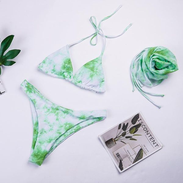 women's swimwear bathing bikini neon tie dye 3 piece set swimsuit shiny pink woman clothes underwear beachwear bra and panty, White;black
women's swimwear bathing bikini neon tie dye 3 piece set swimsuit shiny pink woman clothes underwear beachwear bra and panty, White;black