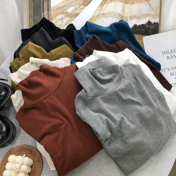 women's t-shirt cow ~ pile neck cashmere like long sleeve bottomed shirt for women in autumn and winter, White
women's t-shirt cow ~ pile neck cashmere like long sleeve bottomed shirt for women in autumn and winter, White