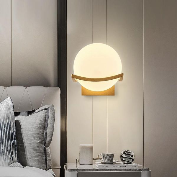 wall lamp golden spherical is suitable for bedroom bedside living room decoration indoor aisle light
wall lamp golden spherical is suitable for bedroom bedside living room decoration indoor aisle light