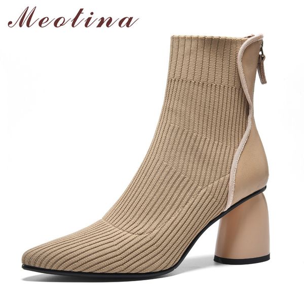 meotina genuine leather high heel lady boots women short boots shoes pointed toe zipper thick heels ankle boots autumn winter 210520, Black
meotina genuine leather high heel lady boots women short boots shoes pointed toe zipper thick heels ankle boots autumn winter 210520, Black