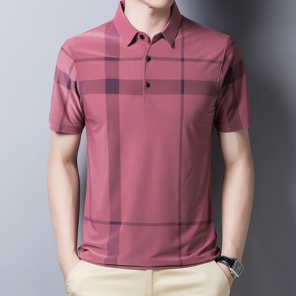 korean style shirt for men short sleeve slim fit summer thin streetwear plaid clothing men's polos, White;black
korean style shirt for men short sleeve slim fit summer thin streetwear plaid clothing men's polos, White;black