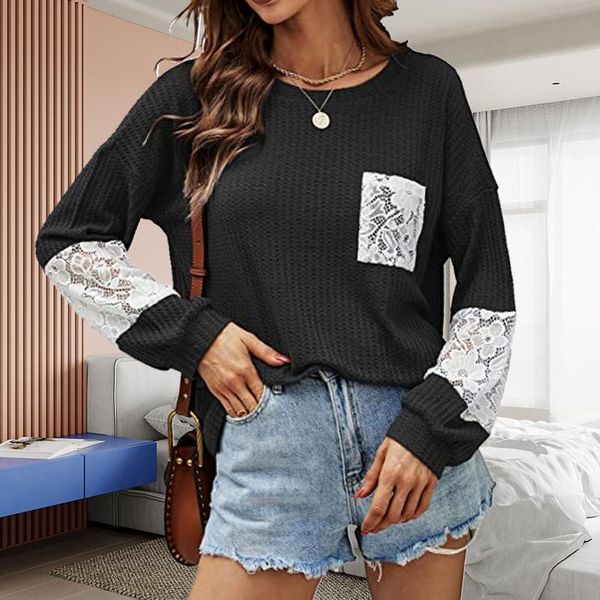 women's sweaters winter pullover sweater women knitted lace pocket boho plus size casual long sleeve pull female solid pullovers, White;black
women's sweaters winter pullover sweater women knitted lace pocket boho plus size casual long sleeve pull female solid pullovers, White;black