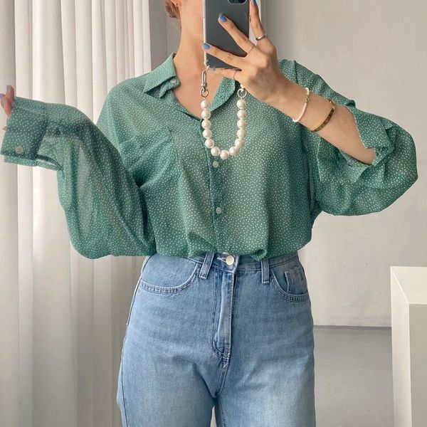 women's blouses & shirts alien kitty 2021 summer outwear loose chic all match lady casual elegance full sleeves chiffonade lapel, White
women's blouses & shirts alien kitty 2021 summer outwear loose chic all match lady casual elegance full sleeves chiffonade lapel, White