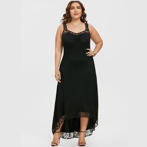 casual dresses solid vest dress for women elegant round neck lace irregular hem beach summer plus size vestido feminino, Black;gray
casual dresses solid vest dress for women elegant round neck lace irregular hem beach summer plus size vestido feminino, Black;gray