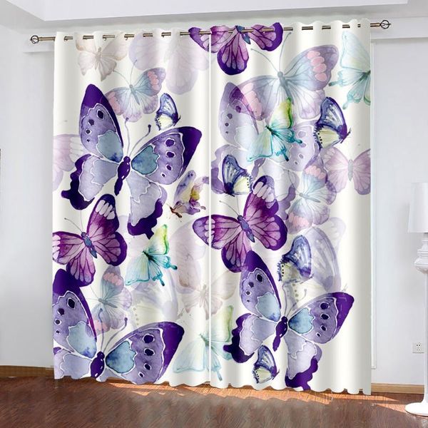 custom purple butterfly curtains 3d blackout for living room bedding drapes cotinas para sala curtain &
custom purple butterfly curtains 3d blackout for living room bedding drapes cotinas para sala curtain &