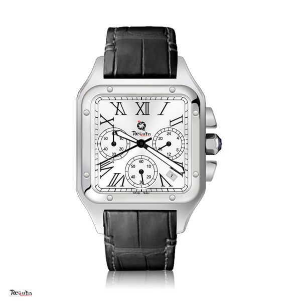men's luxury automatic mechanical watch 100xl requin santo silver white stainless steel case calendar sapphire waterproof leather strap, Slivery;brown
men's luxury automatic mechanical watch 100xl requin santo silver white stainless steel case calendar sapphire waterproof leather strap, Slivery;brown