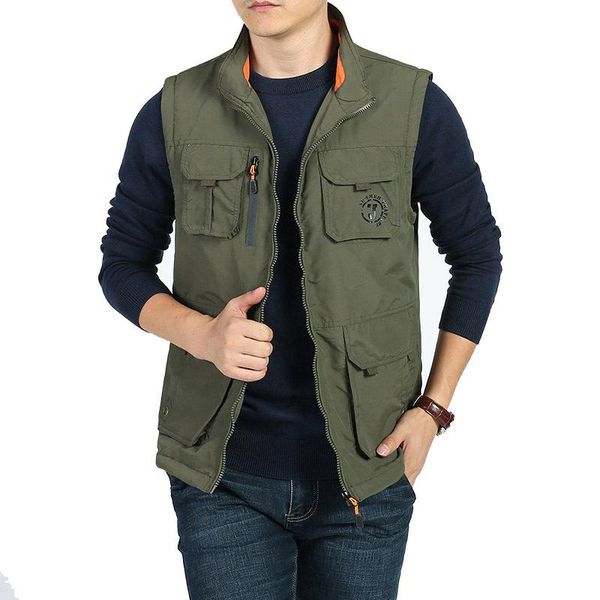 men's vests hiking fishing sleeveless jackets outdoor casual vest spring summer multi-pockets tactical waistcoat large size, Black;white
men's vests hiking fishing sleeveless jackets outdoor casual vest spring summer multi-pockets tactical waistcoat large size, Black;white