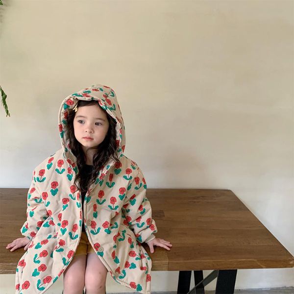 down coat 2021 winter baby girls floral print thick warm hoode long style quilted coats, Blue;gray
down coat 2021 winter baby girls floral print thick warm hoode long style quilted coats, Blue;gray