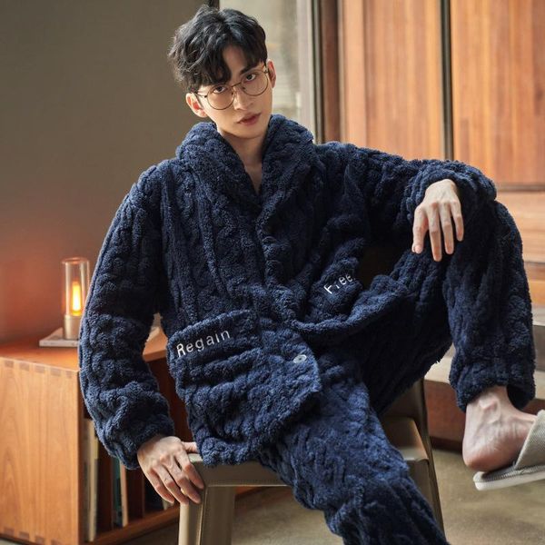 men's sleepwear plus size 3xl men pajamas set full sleeve 2pcs flannel shirt&pants male letter nightwear casual winter trousers suit, Black;brown
men's sleepwear plus size 3xl men pajamas set full sleeve 2pcs flannel shirt&pants male letter nightwear casual winter trousers suit, Black;brown