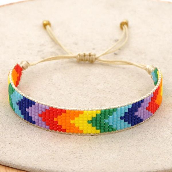 go2boho boho bracelet 2021 miyuki pulseras arrow pattern jewellery handmade woven summer rainbow bracelets women jewelry charm, Golden;silver
go2boho boho bracelet 2021 miyuki pulseras arrow pattern jewellery handmade woven summer rainbow bracelets women jewelry charm, Golden;silver