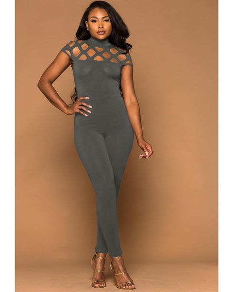 women's jumpsuits & rompers ahvit turtleneck short sleeve skinny women solid color hollow out patchwork romper arrival wnk8143, Black;white
women's jumpsuits & rompers ahvit turtleneck short sleeve skinny women solid color hollow out patchwork romper arrival wnk8143, Black;white