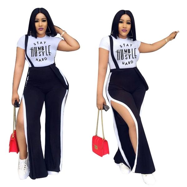 summer two piece set women pant suit wholesale short sleeve white and black overalls suspender sets outfits drop 211105
summer two piece set women pant suit wholesale short sleeve white and black overalls suspender sets outfits drop 211105