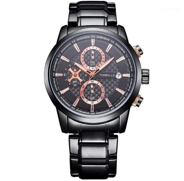 wristwatches 2021 watches men torbollo chronograph black sports waterproof quartz men's watch relogio masculino, Slivery;brown
wristwatches 2021 watches men torbollo chronograph black sports waterproof quartz men's watch relogio masculino, Slivery;brown