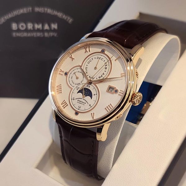 wristwatches borman 3 dial multifunction mens watches luxury brown genuine leather automatic mechanical watch sapphire glass waterproof cloc, Slivery;brown
wristwatches borman 3 dial multifunction mens watches luxury brown genuine leather automatic mechanical watch sapphire glass waterproof cloc, Slivery;brown