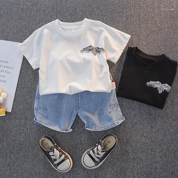 clothing sets cool kid boys summer clothes outfit toddler girls fashion wing print t-shirt +denim shorts set children casual1, White
clothing sets cool kid boys summer clothes outfit toddler girls fashion wing print t-shirt +denim shorts set children casual1, White