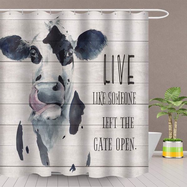 farm cow shower curtain plank cow with tongue out bathroom decoration set polyester fabric 72x84 inch with hook
farm cow shower curtain plank cow with tongue out bathroom decoration set polyester fabric 72x84 inch with hook