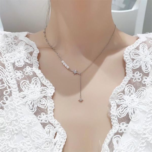 pendant necklaces spring and summer pearl alloy pendent necklace for women clavicle chain 2021 design fashion star daily jewelry, Silver
pendant necklaces spring and summer pearl alloy pendent necklace for women clavicle chain 2021 design fashion star daily jewelry, Silver