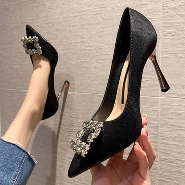 dress shoes 2021 fashion heels pumps pointed head crystal luxury wedding women, Black
dress shoes 2021 fashion heels pumps pointed head crystal luxury wedding women, Black