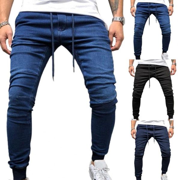 men's jeans 2021 fashion casual mens skinny stretch denim pants mid waist ankle banded slim trousers for male, Blue
men's jeans 2021 fashion casual mens skinny stretch denim pants mid waist ankle banded slim trousers for male, Blue