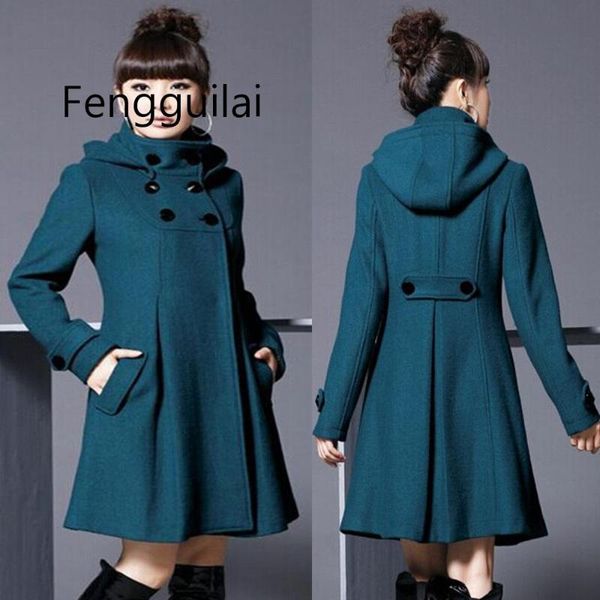 women's wool & blends elegant coat for women pockets casual hooded and jacket solid autumn winter clothes 2021 plus size 3xl 4xl, Black
women's wool & blends elegant coat for women pockets casual hooded and jacket solid autumn winter clothes 2021 plus size 3xl 4xl, Black