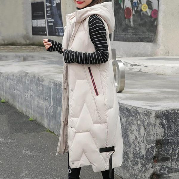 women's vests 2021 autumn winter vest loose mid-length waistcoat large size sleeveless jacket hooded outwear, Black;white
women's vests 2021 autumn winter vest loose mid-length waistcoat large size sleeveless jacket hooded outwear, Black;white