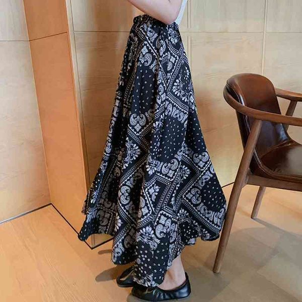 skirts vintage ethnic style art print flowing chiffon skirt women elegant elastic high waist a-line long maxi summer ladies bhg9, Black
skirts vintage ethnic style art print flowing chiffon skirt women elegant elastic high waist a-line long maxi summer ladies bhg9, Black