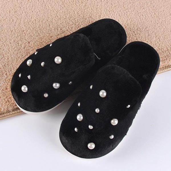 slippers ladies fall winter plush cotton flat heel thick bottom home indoor warm anti-skid baotou drag, Black
slippers ladies fall winter plush cotton flat heel thick bottom home indoor warm anti-skid baotou drag, Black
