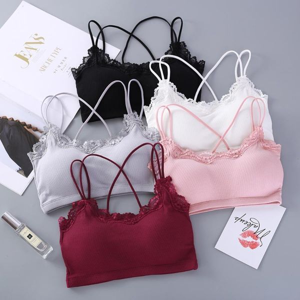 bras linbaiway lace bralette for women underwear cross back camisoles tank wirepush up lingerie femme, Red;black
bras linbaiway lace bralette for women underwear cross back camisoles tank wirepush up lingerie femme, Red;black