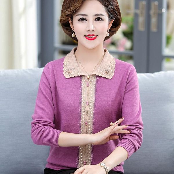 women's sweaters spring autumn mother knitted sweaterplus size 4xl lapel pullover middle-aged elderly bottoming shirt female jumper l28, White;black
women's sweaters spring autumn mother knitted sweaterplus size 4xl lapel pullover middle-aged elderly bottoming shirt female jumper l28, White;black