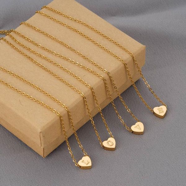 chains stylisteel stainless steel heart shape 26 letters pendant necklace for women clavicle chain name initials jewelry gift, Silver
chains stylisteel stainless steel heart shape 26 letters pendant necklace for women clavicle chain name initials jewelry gift, Silver