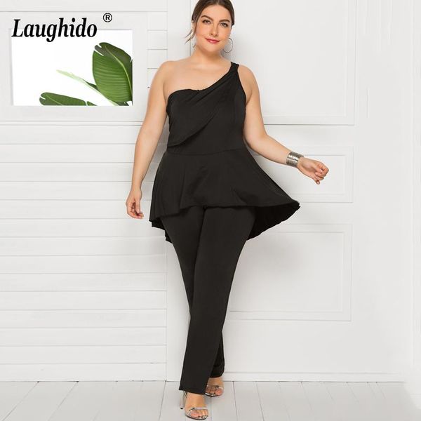 women's jumpsuits & rompers laughido black one-shoulder jumpsuit plus size backless ruffles playsuit big ladies women clothes tunic ove, Black;white
women's jumpsuits & rompers laughido black one-shoulder jumpsuit plus size backless ruffles playsuit big ladies women clothes tunic ove, Black;white