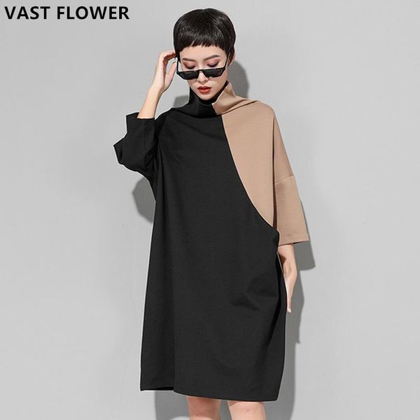 casual dresses women plus size contrast color dress long sleeve turtleneck patchwork loose elegant clothes ladies spring winter 2021, Black;gray
casual dresses women plus size contrast color dress long sleeve turtleneck patchwork loose elegant clothes ladies spring winter 2021, Black;gray