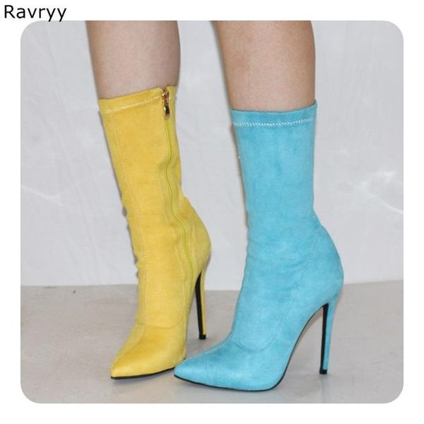 boots multi-color elastic woman's short pointed toe thin heel suede ankle boot party club show female shoe plus size 42 43 44, Black
boots multi-color elastic woman's short pointed toe thin heel suede ankle boot party club show female shoe plus size 42 43 44, Black