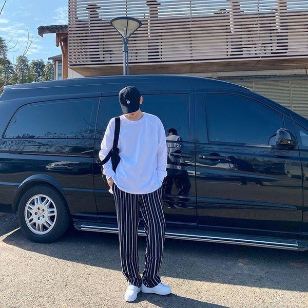 men's pants draping striped men korean fashion loose wide-leg trousers male hong kong-style plus size casual pant boys summer thin, Black
men's pants draping striped men korean fashion loose wide-leg trousers male hong kong-style plus size casual pant boys summer thin, Black