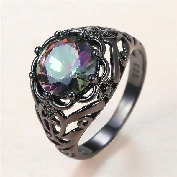 punk female rainbow round crystal ring charm 14kt black gold big wedding rings for women luxury hollow flower engagement, Slivery;golden
punk female rainbow round crystal ring charm 14kt black gold big wedding rings for women luxury hollow flower engagement, Slivery;golden