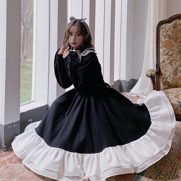 sannian women dress spring and autumn 2021 self-cultivation princess with ruffled high waist big swing dresses casual, Black;gray
sannian women dress spring and autumn 2021 self-cultivation princess with ruffled high waist big swing dresses casual, Black;gray