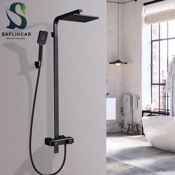 matte black bathroom shower faucet rain gentle and cold water mixer taps wall-mounted sets
matte black bathroom shower faucet rain gentle and cold water mixer taps wall-mounted sets