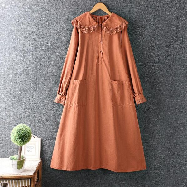 casual dresses autumn japanese style small fresh solid color long sleeve loose dress women daily wear, Black;gray
casual dresses autumn japanese style small fresh solid color long sleeve loose dress women daily wear, Black;gray