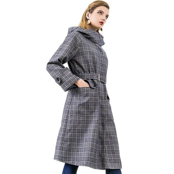 women's trench coats kamiying middle length style grey and blue checked coat 2021 winter hooded long sleeved loose windbreaker pkhc518, Tan;black
women's trench coats kamiying middle length style grey and blue checked coat 2021 winter hooded long sleeved loose windbreaker pkhc518, Tan;black