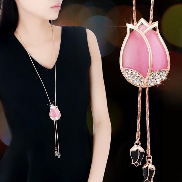 pendant necklaces 2021 fashion zirconia tulip long necklace for women crystal choker silver color chain jewelry accessories gift
pendant necklaces 2021 fashion zirconia tulip long necklace for women crystal choker silver color chain jewelry accessories gift