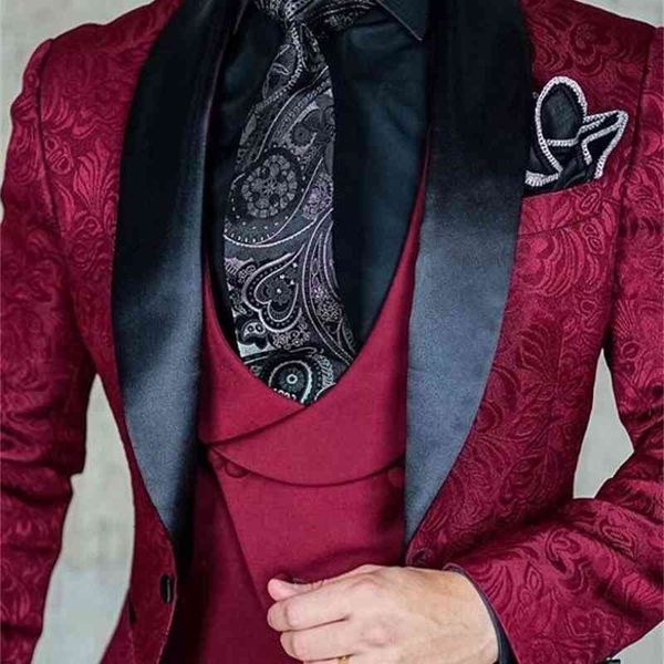 men's suits & blazers brand men dark red and black pattern groom tuxedos shawl satin lapel groomsmen wedding man ( jacket+pants+ve, White;black
men's suits & blazers brand men dark red and black pattern groom tuxedos shawl satin lapel groomsmen wedding man ( jacket+pants+ve, White;black