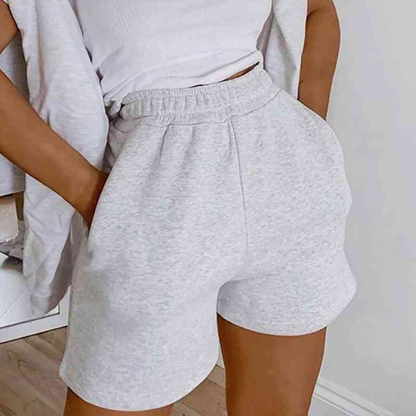 women fashion solid color shorts high waist casual style short sweatpants with slant pockets summer ladies loose shorts, White;black
women fashion solid color shorts high waist casual style short sweatpants with slant pockets summer ladies loose shorts, White;black